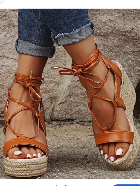 Vince Camuto Shoes - Vince Camuto Brown Lace-Up Espadrille Sandals